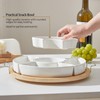 Rotatable Divided Serving Dishes Platters, Lazy Susan Serving Tray with