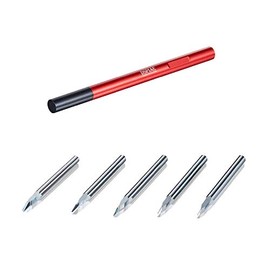 DSPIAE Tungsten Steel Scriber Push Broach Combination Set and Handle,DSPCS-PB01