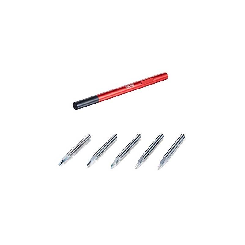 DSPIAE Tungsten Steel Scriber Push Broach Combination Set and Handle,DSPCS-PB01