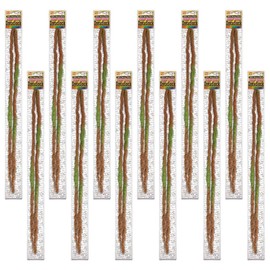 12 Pcs 100% Natural Handmade Hair Wool Dreadlocks 43 Inch Base Color Mixed DIY Braiding Extensions Accessories (Tree)