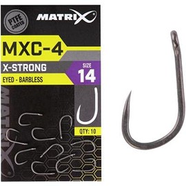 Fox Matrix MXC-4 X-Strong Eyed Hook Barbless Size 14 GHK142 Protective Hook Stick Hooks