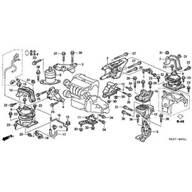 Genuine Acura (50850-SEA-A00) Rubber Transmission Mount, Front