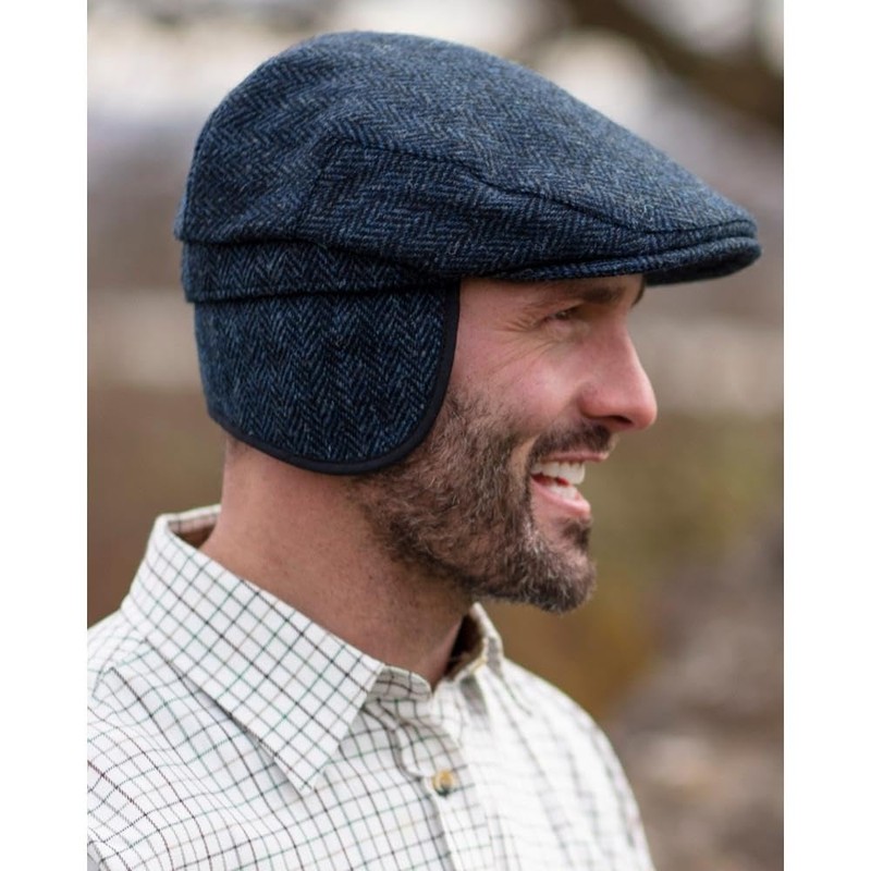 WALKER AND HAWKES - Harris Tweed Edward Flat Cap w/Foldable