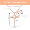 Uloveido Religious Heart Cross Necklace for Women 100 Languages Cubic