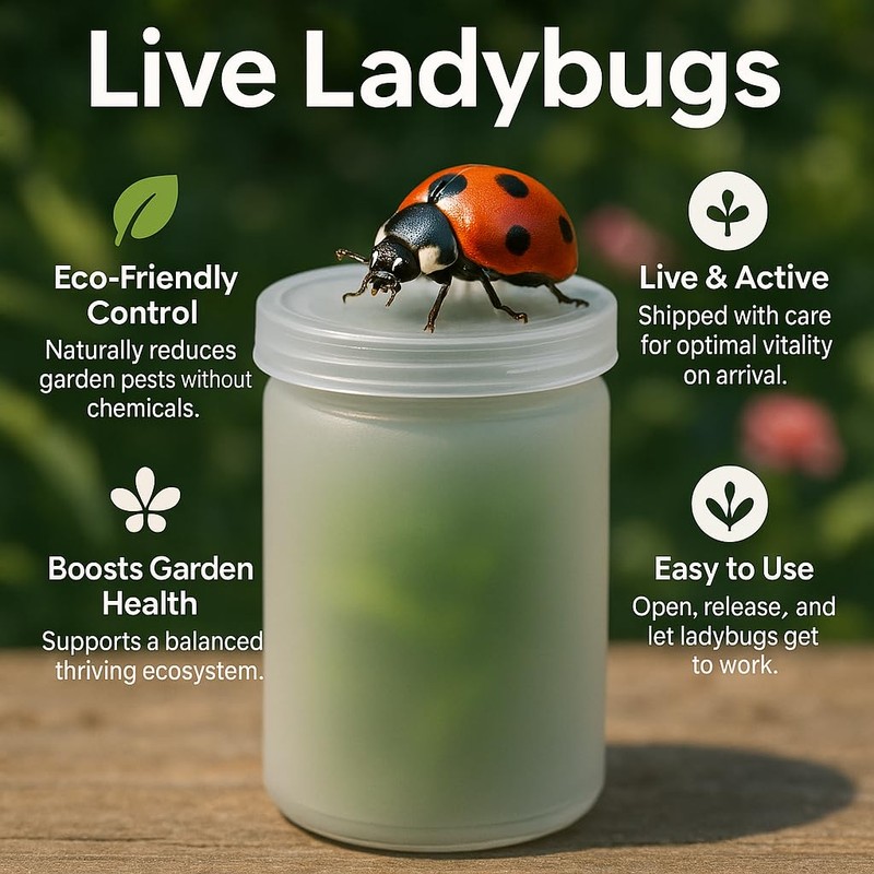 1500 Live Ladybugs - Hippodamia Convergens - Guaranteed Live Deliver