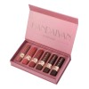 Set De 6 Lápices Labiales Mate, Colores Naturales Fáciles De