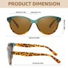 TJUTR Polarised Sunglasses for Women Retro Ladies Sunglasses with UV