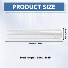 3 Rolls x Cling Film Refill – Clear Cling Film Refill for Kitchen Food Storage – 30cm x 30m