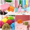 High-Quality Coloured Tissue Paper for Wrapping Gifts, 60 Sheets (50
