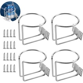 Marinexplore 4PCS Boat Cup Holders Stainless Steel Wall Mount Drink Holder for RV Yacht