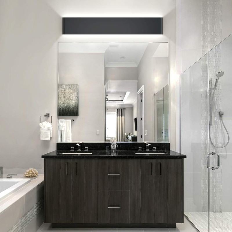 Aipsun 32.6 inch Modern Black Vanity Light Fixtures LED Black