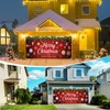 Vrainito 7x16ft Christmas Garage Door Cover with LED String Lights,