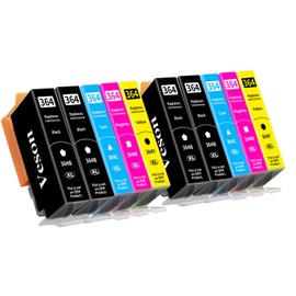 10 x 364XL Printer Cartridges Compatible with HP 364XL Cartridges for Photosmart 5520 5510 6510 6520 7510 7520, Deskjet 3520 3070A 3522, Officejet 4610 4620 4622 (4 Black 2 Cyan 2 Yellow 2 Magenta)