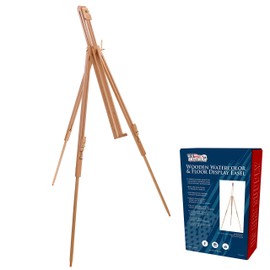 U.S. Art Supply Harbor 72" High Wood Artist Watercolor Field and Display Easel Stand - Beechwood Adjustable Floor & Tabletop Tripod, Holds Painting Canvas Up to 42" Vertical, 28" Horizontal, Portable
