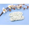 ONLYKXY 100pcs White Natural Rubber Bands Soft Elastic Bands Hair