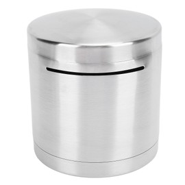 Stainless Steel Piggy Bank Drop Resistant Large Capacity Simple Design Money Bank Money Saving Box for Adults Kids Style 1