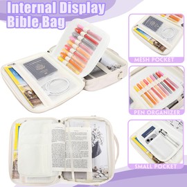 Jumpopack Jumpopack Bible Cover Case for Women Grils Bible Cover with Shoulder Strap Bible Case for Bible Study Accessories,Corduroy Beige