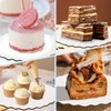 JCD 6" White Wave Cake Boards Round,Wave Cake Plate,Disposable Cake