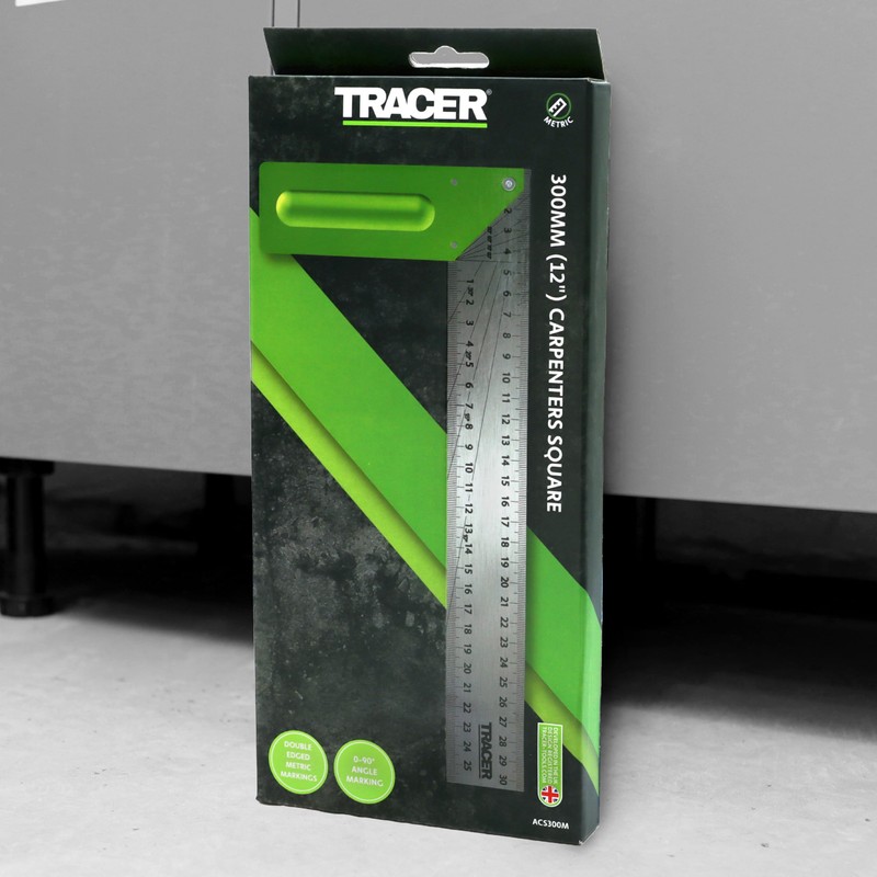 TRACER 300mm Carpenter's Square Joiner Marking Tool Try Square with