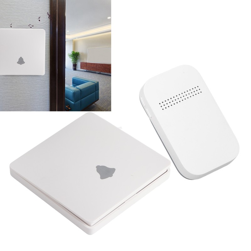 Wireless Doorbell Battery Free 86 Switch Plate 433MHz IP68 Waterproof