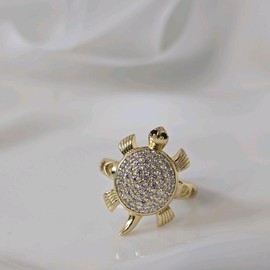 Golden Turtle Design Ring in Various Sizes - Unique Jewelry Accessory:_6