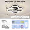 FTZVRD Ceiling Fans with Lights and Remote, Flush Mount Ceiling