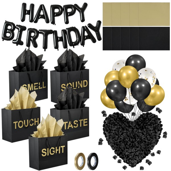 Foxtell 5 Senses Gift Bags Five Senses Birthday Decorations with