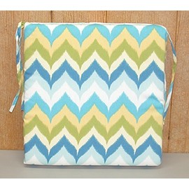 Buffaloe Creek Sales Outdoor Patio Seat Pad ~ Zigzag Spa Grandin Road ~ 16.5" x 16.5" x 2.5" **New**