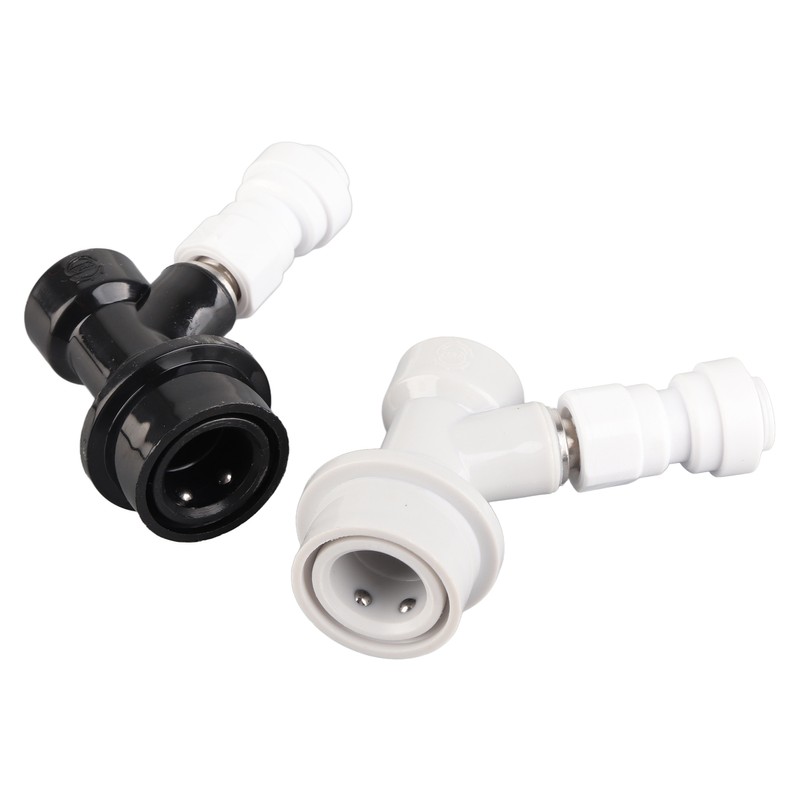 2Pcs Home Brewing Ball Lock Keg Connector + 8mm‑1/4in FFL