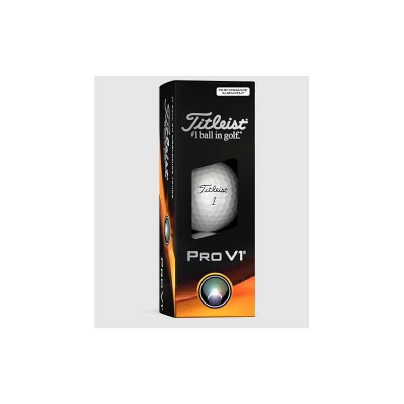 Titleist Pro V1 Golf Balls (White, 3pk, Enhanced Alignment) 1