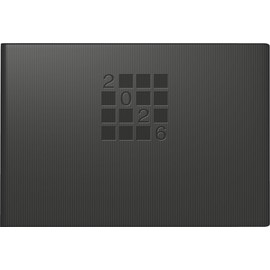 rido/idé Pocket Calendar Model Septimus '26 | A6 Landscape Paper, Black