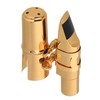 Yibuy Golden Brass #7 B Flat Tenor Saxophone Mouthpiece Kit