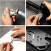 KUNSON Stainless Steel Keychain Utility Knife, Portable Pocket Retractable Box