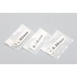 Yokomo ZC-S50SA 0.05/0.10/0.008 inches (0.20 mm) 5 Φ Stainless Steel Shims, 10 Sheets Each