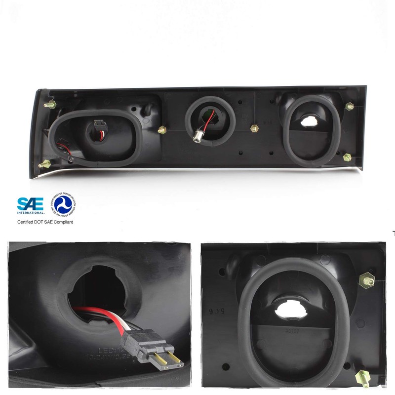 For 1987-1993 Mustang GT LX SVT Cobra Red Smoked Full