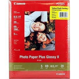 Canon PP-201 Photo Paper Plus Glossy II Kit 4X6"(100 sheets) 5X7"(20 sheets) & 8X10"(20 sheets)