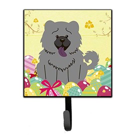 Caroline's Treasures BB6139SH4 Easter Eggs Chow Chow Blue Leash or Key Holder, 7Hx4.25W, Multicolor