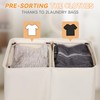 Chrislley 160L Laundry Hamper 2 Section, Double Laundry Basket with