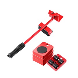 Gripebao Furniture Moving Dolly 4 Wheels, Furniture Sliders with Wheels, Furniture Lifters for Heavy Furniture, 330lbs Load Capacity Furniture Lift Mover Tool Set to Move Sofa Bed Table Appliance, Red