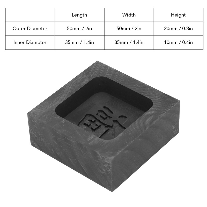 Graphite Casting Mold Thermal Stability Gold Silver Casting Ingot Mold