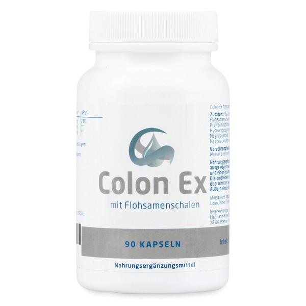 Colon Ex, 90 Capsules Premium Quality with Psyllium Husks and