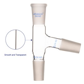 Labasics 3 Way Distilling Adapter with 24/40 Joints for Distillation Apparatus