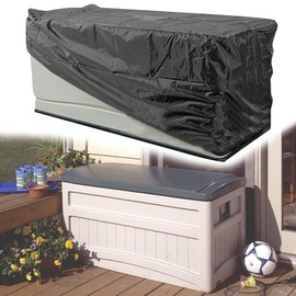 COOSOO Cubierta de cubierta impermeable resistente al agua, para patio otomano, protección para todo tipo de clima, cubierta de cubierta grande rectangular para Keter Suncast Lifetime