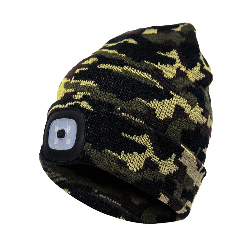 USB Rechargeable LED Beanie Hat for Men & Women –