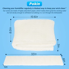 MAF1 Super Humidifier Filter, for Air-Care/Essick Air/Emerson Moistair MA1200 MA1201 MA0950, Kenmore 14906, 14410, 14411, 15412, 29979, 29980, Humidifiers, Humidifier Replacement Wicks - 2 Pack
