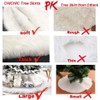 Foryo Christmas Tree Skirts, Faux Fur Large Plush White Round