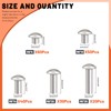 Tanstic 200Pcs M6 Solid Aluminum Brazier Head Rivets, 6mm 10mm