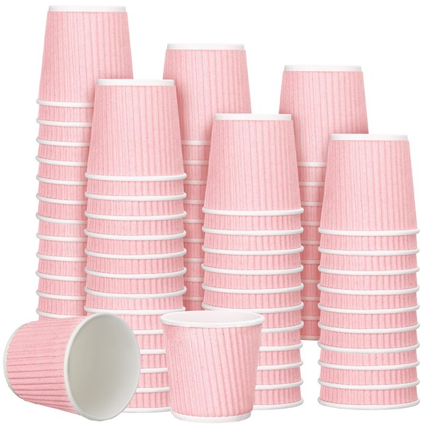 Yaomiao 200 Pcs 4 oz Disposable Espresso Cups Ripple Corrugated