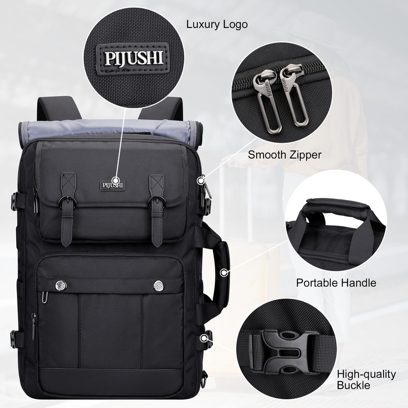 PIJUSHI Travel Backpack for Women Men Carry on Luggage Backpack