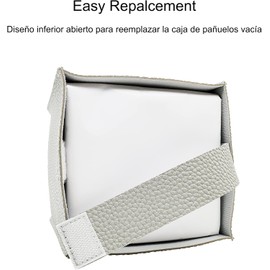 Mythya Portapañuelos de Papel Moda, Caja Dispensadora de Pañuelos, Funda para Caja de Pañuelos, Caja Cuadrada de pañuelos, Bolsa de Almacenamiento Minimalista-Diseñado con Piel Sintética Modern